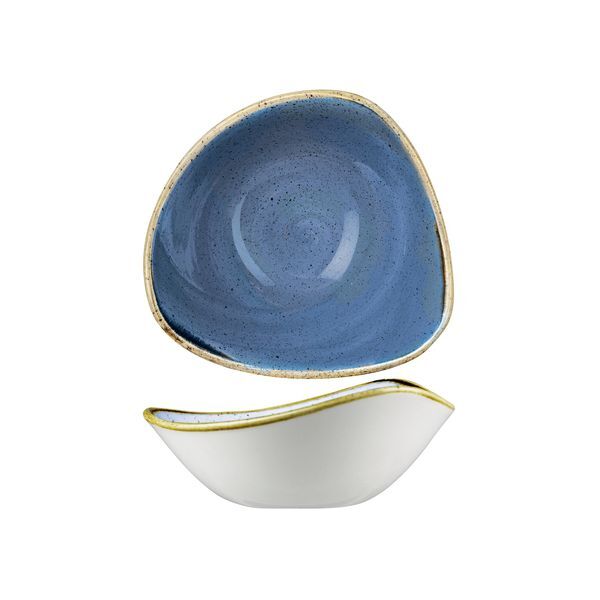 Churchill Stonecast Triangular Bowl-185mm | 370mL Cornflower Blue