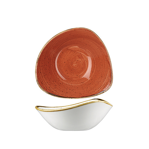 Churchill Stonecast Triangular Bowl-185mm | 370mL Spiced Orange