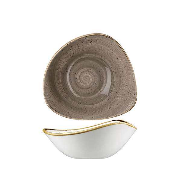 Churchill Stonecast Triangular Bowl-185mm | 370mL Peppercorn Grey