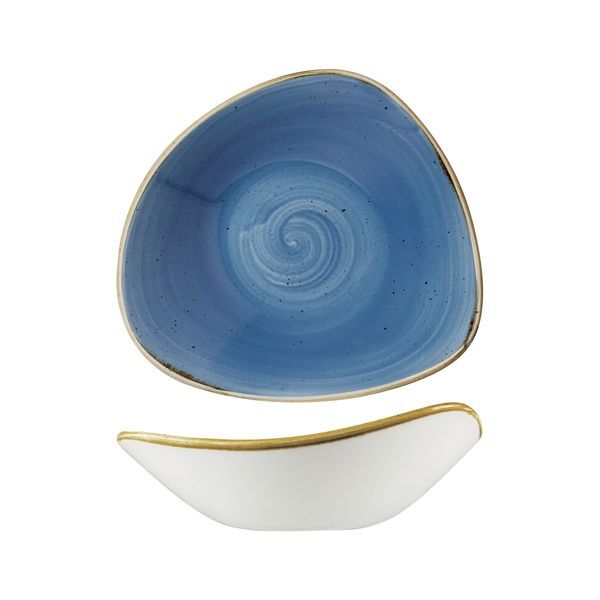 Churchill Stonecast Triangular Bowl-230mm | 600mL Cornflower Blue
