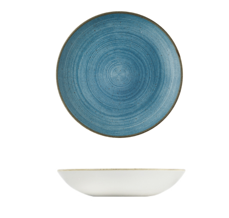 Churchill Stonecast Raw Bowl-Coupe, 182mm / 426ml Raw Teal