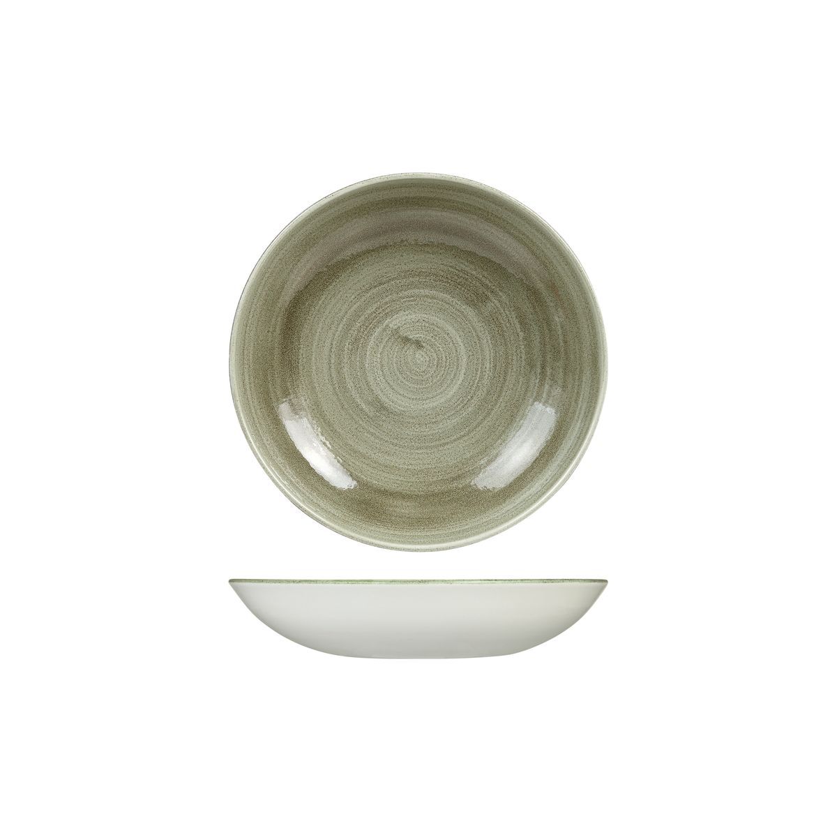Churchill Patina Round Coupe Bowl-182mm Ø | 426mL Burnished Green