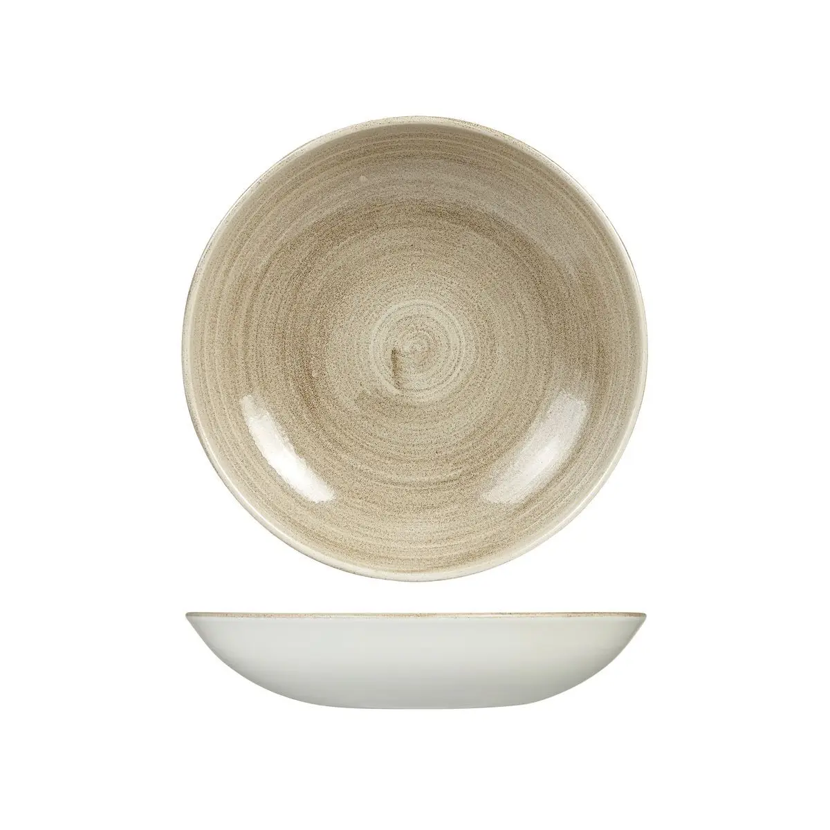 Churchill Patina Round Coupe Bowl-248mm Ø | 1136mL Taupe