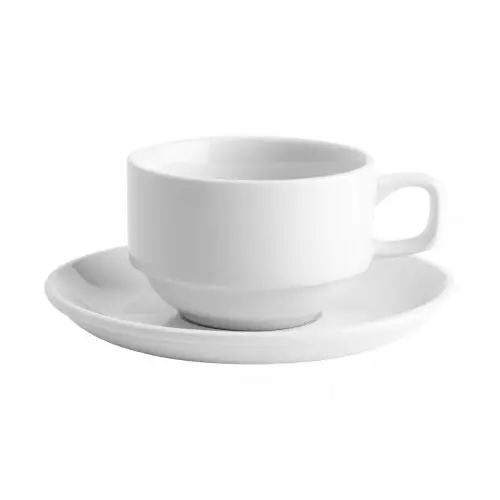 AFC Bistro & Cafe Tableware Stackable Cappuccino Cup 230ml White