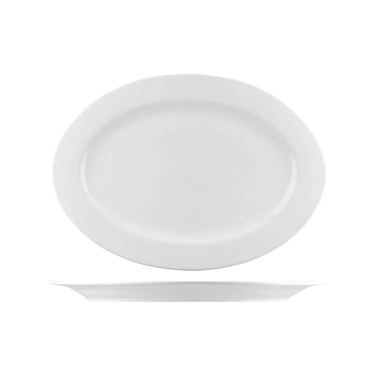 AFC Bistro & Cafe Tableware Oval Plate Wide Rim 310X220mm White