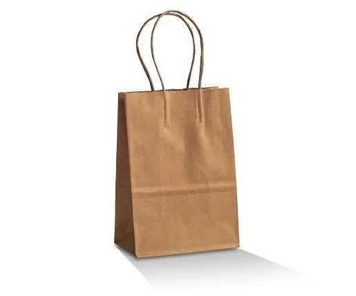 Brown Kraft Bag/Twisted Paper Handle- Baby 500s