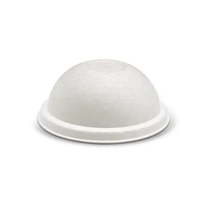 Bagasse Lid-90mm Dome Cup Lid /White 1000s