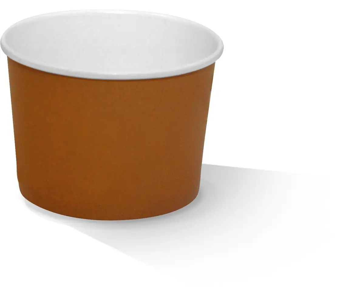 PLA Coated Paper Bowl 16oz Brown 500s