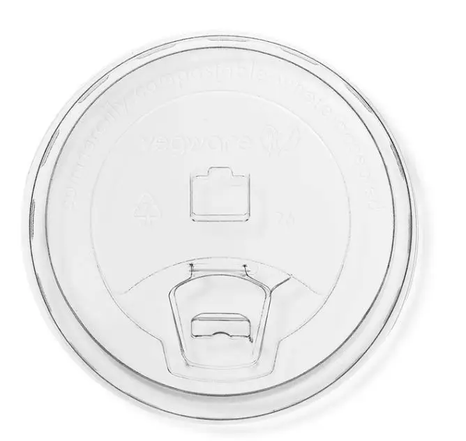 Flat PLA Lid - Fold-Back Sipper Hole - 96 series