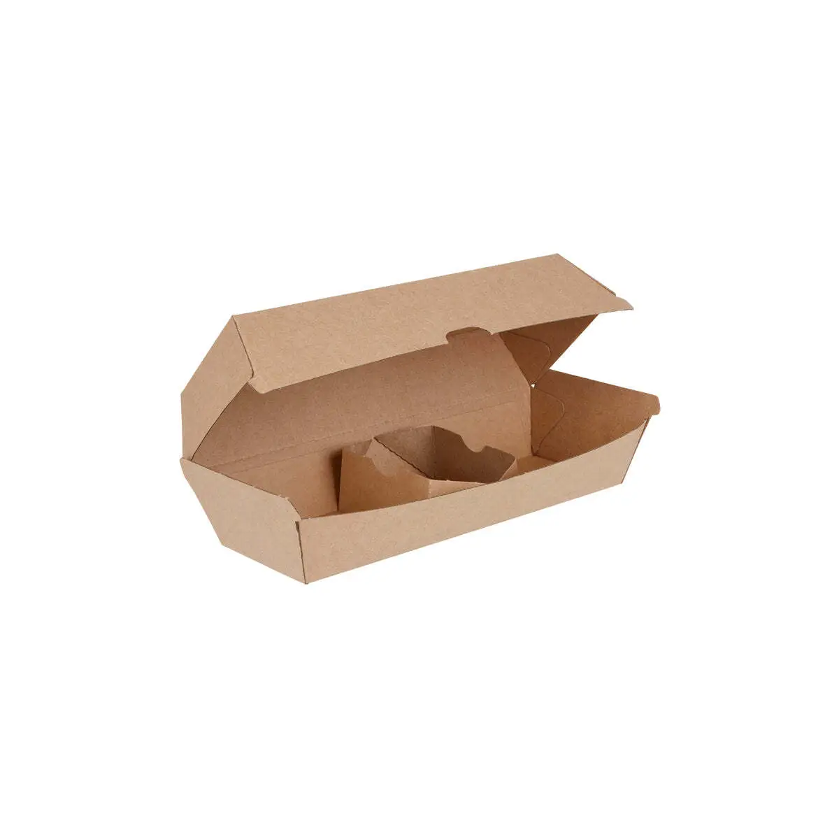 Kraft Range Combo Hotdog Box 3 Compartment 208x110x80mm 200s