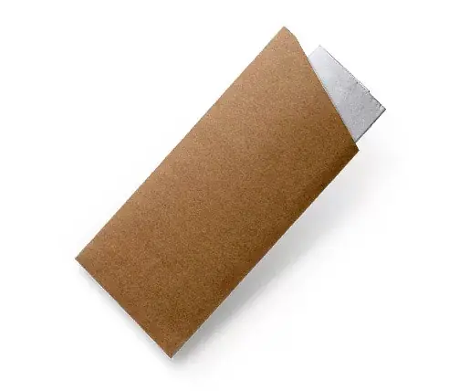 Kraft Cutlery Pouch with white Napkin 1000pc/ctn