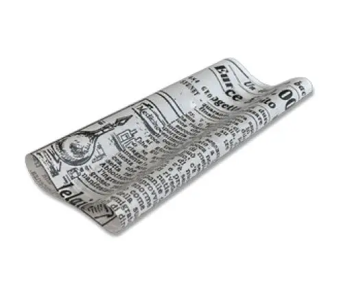 #Greaseproof Paper Newsprint Half 190 X 150mm - 400/Ream