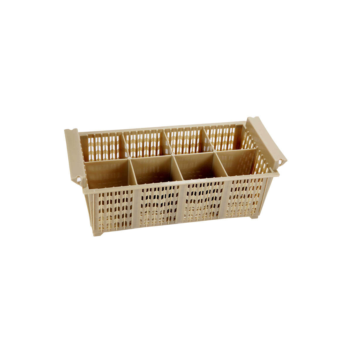 Jiwins Cutlery Basket Wo/Hdl 8-Comp Beige PP 427x208x151mm