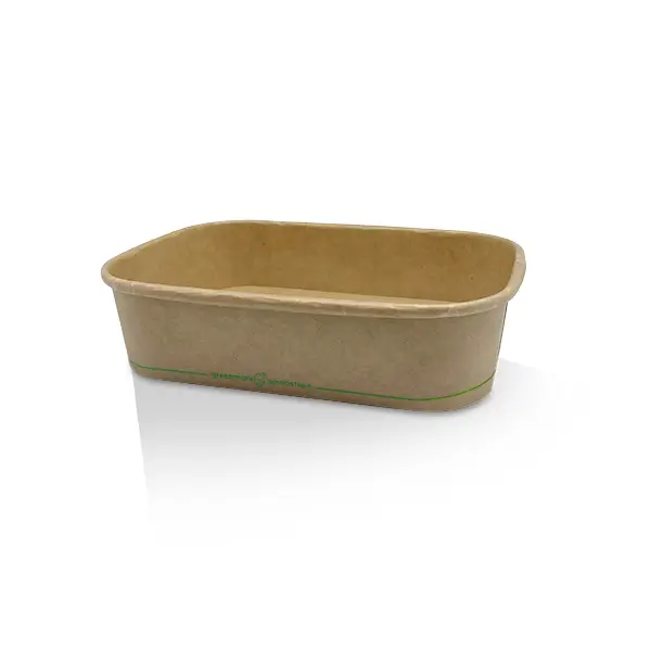 PLA Coated Kraft Rectangular Container 500ml 300s