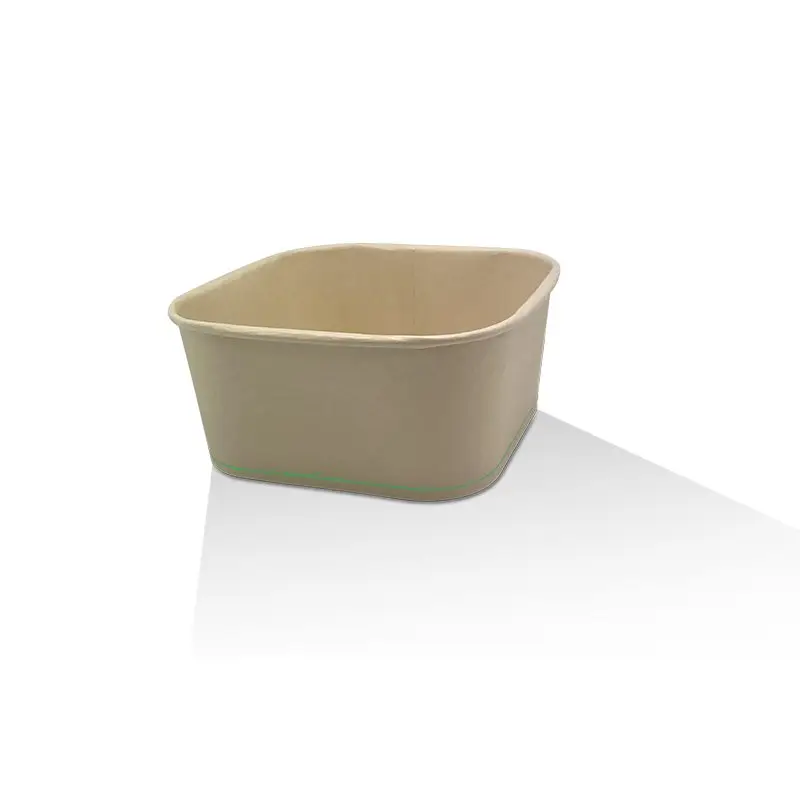 PBS Coated Bamboo Paper Square Container 1400ml 300s