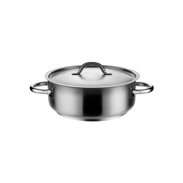 Casserole-18/10, W/Cover, 350X140mm/13.6Lt
