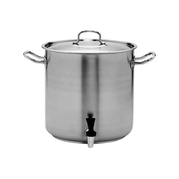 Pujadas Stockpot-18/10, W/Cover & Tap, 400X400Mm/50.0Lt 
