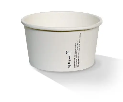 PLA Coated Paper Bowl 12oz Plain 500s