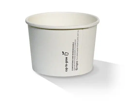 PLA Coated Paper Bowl 8oz Plain 1000s