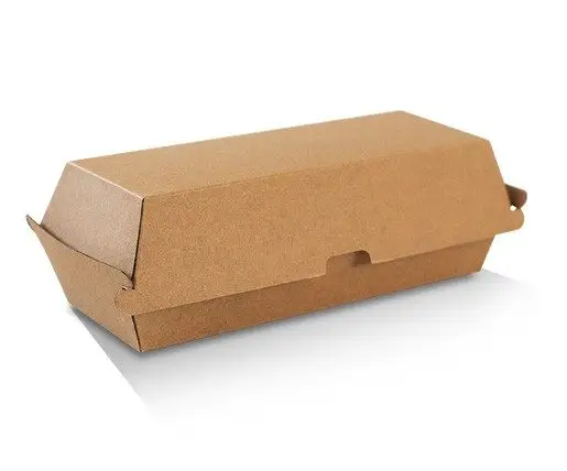 Hot Dog Box/Brown Corrugared Plain/Brown 200s