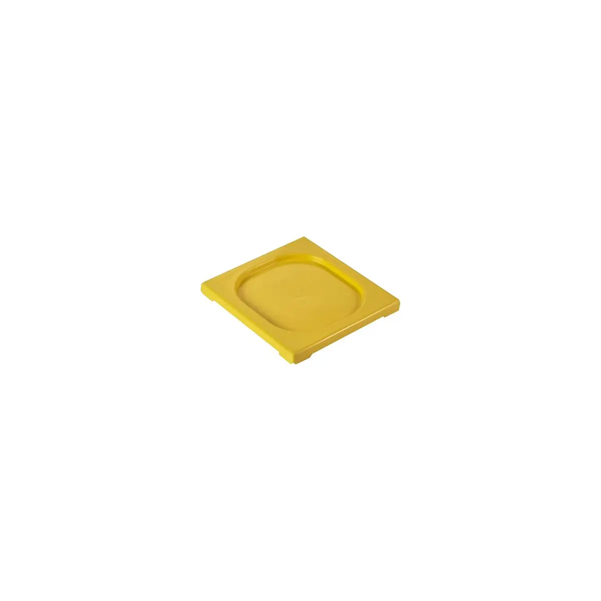 Inox Macel Gastronorm Lid Polypropylene 1/6 Size Yellow 176x162x20mm
