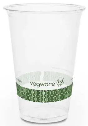 9oz (280ml) Premium PLA Cold Cup - Clear/Green Leaf - 76 Series