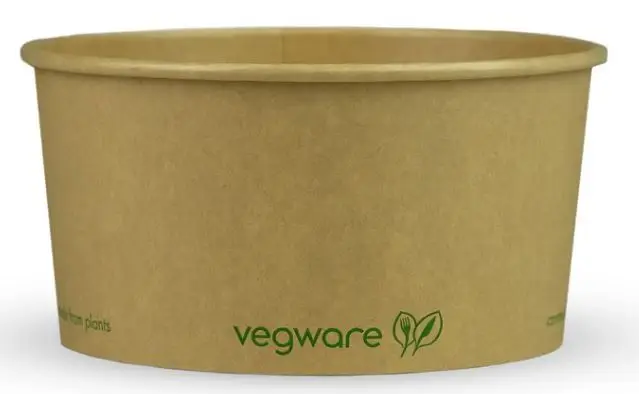 1000ml / 34oz Round Paper Takeaway Container - Aqueous Lined - Kraft - 150 Series