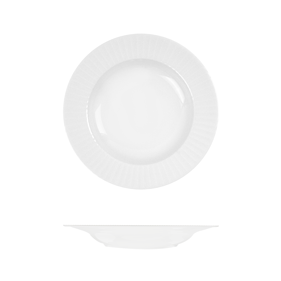 Rak Metropolis Round Bowl Wide Rim 230mm White