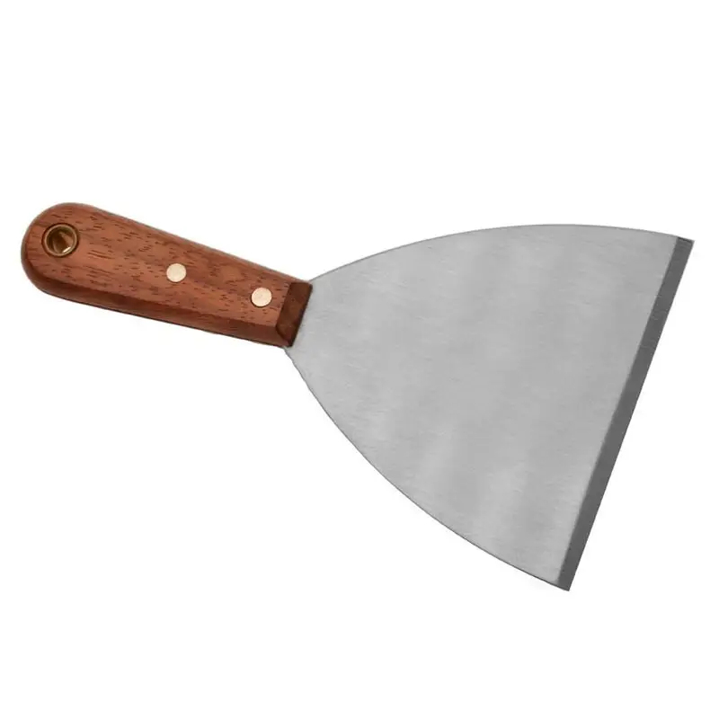 KH Classik Chef Scraper Griddle 100mm Wood Handle S/Steel Blade