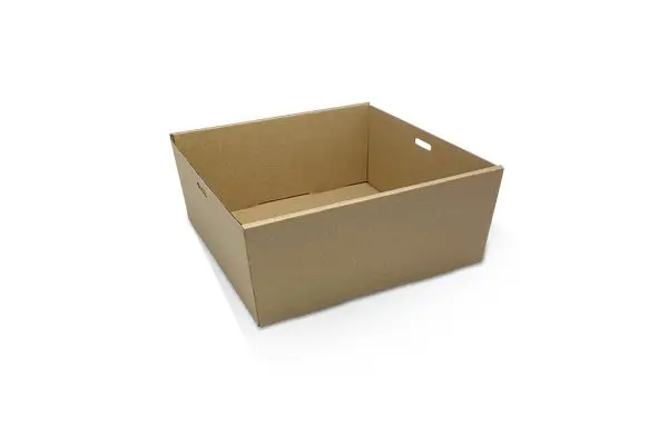 Brown Corrugated Square Catering Tray- Small-100/Ctn