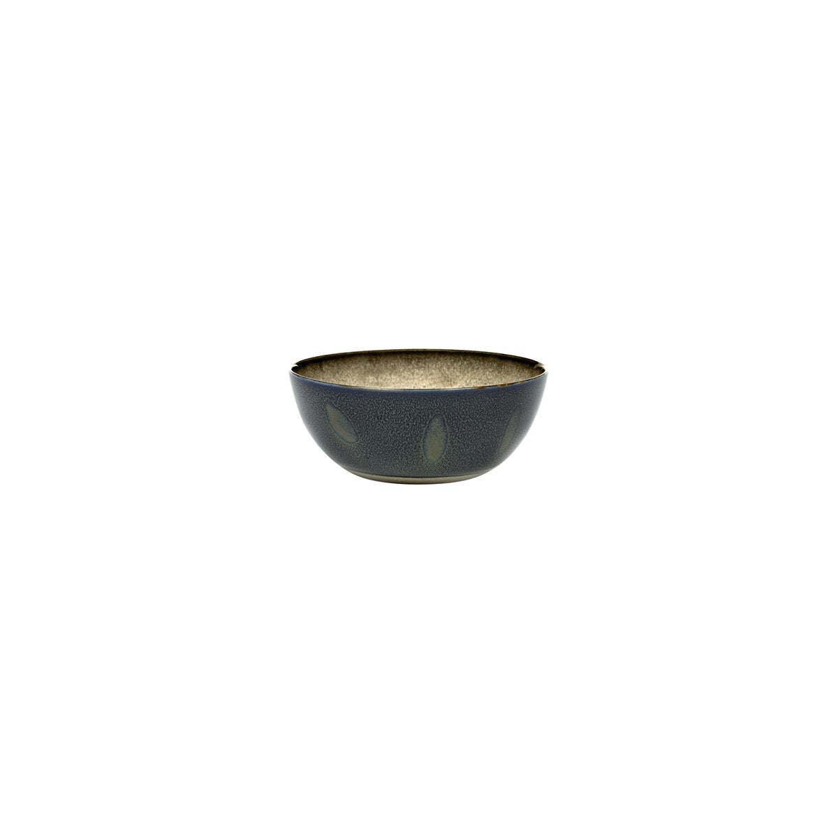 Terres De Reves Round Bowl 137x60mm Misty Grey/Dark Blue