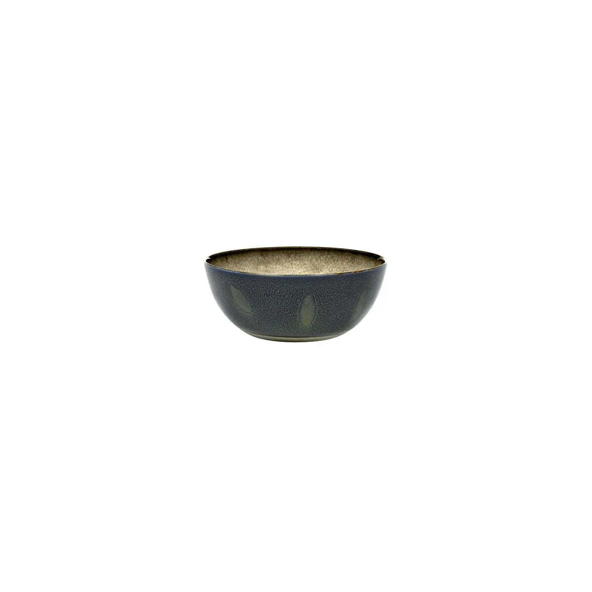 Terres De Reves Round Bowl 137x60mm Misty Grey/Dark Blue