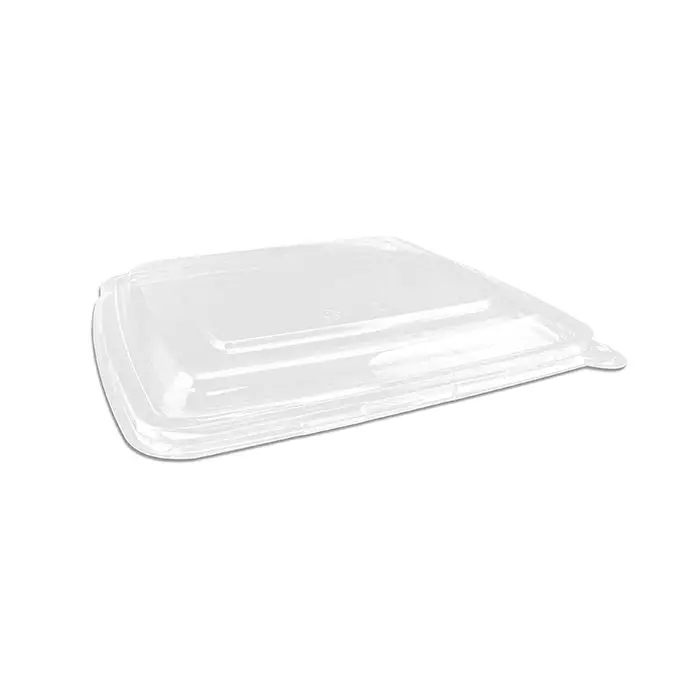 PET Lid Square Takeaway Tray 9" No Compartment 200s