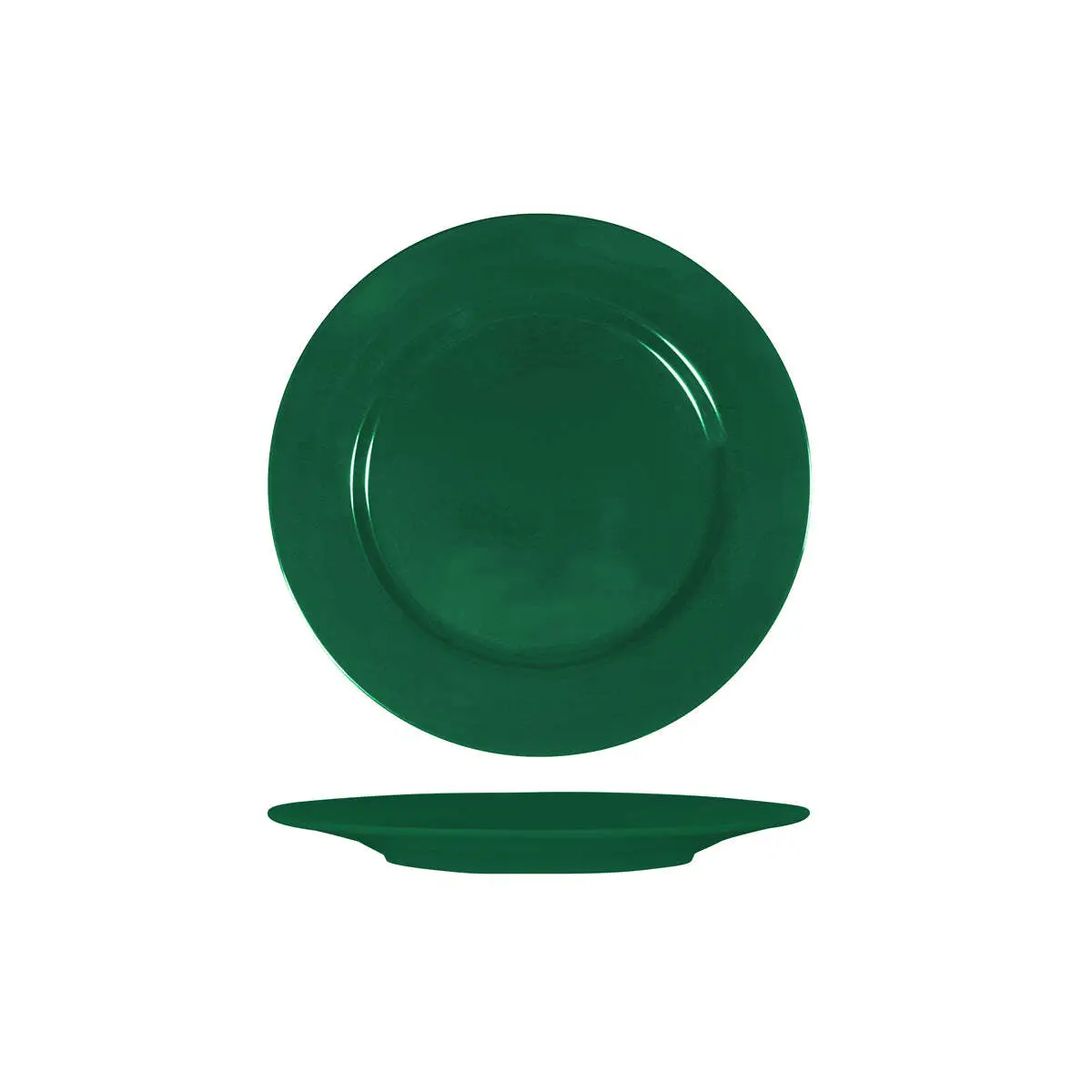 Superware Green Green Round Plate Rim 230mm