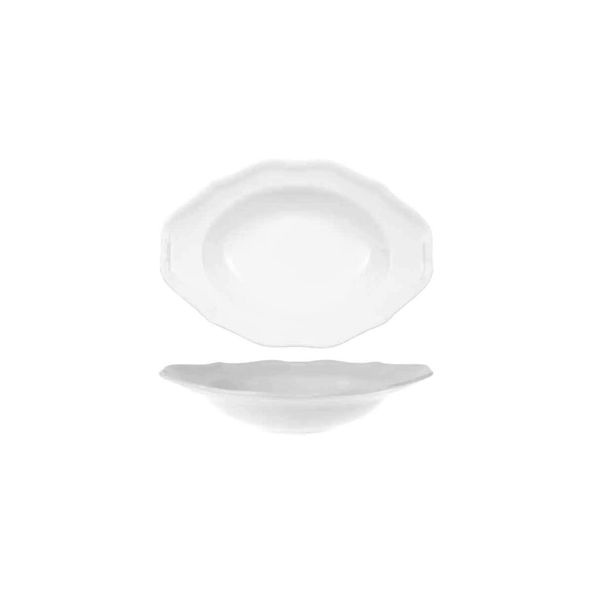 Villeroy And Boch Villeroy And Boch La Scala Oval Deep Plate Wide Rim 258x183x52mm / 640ml