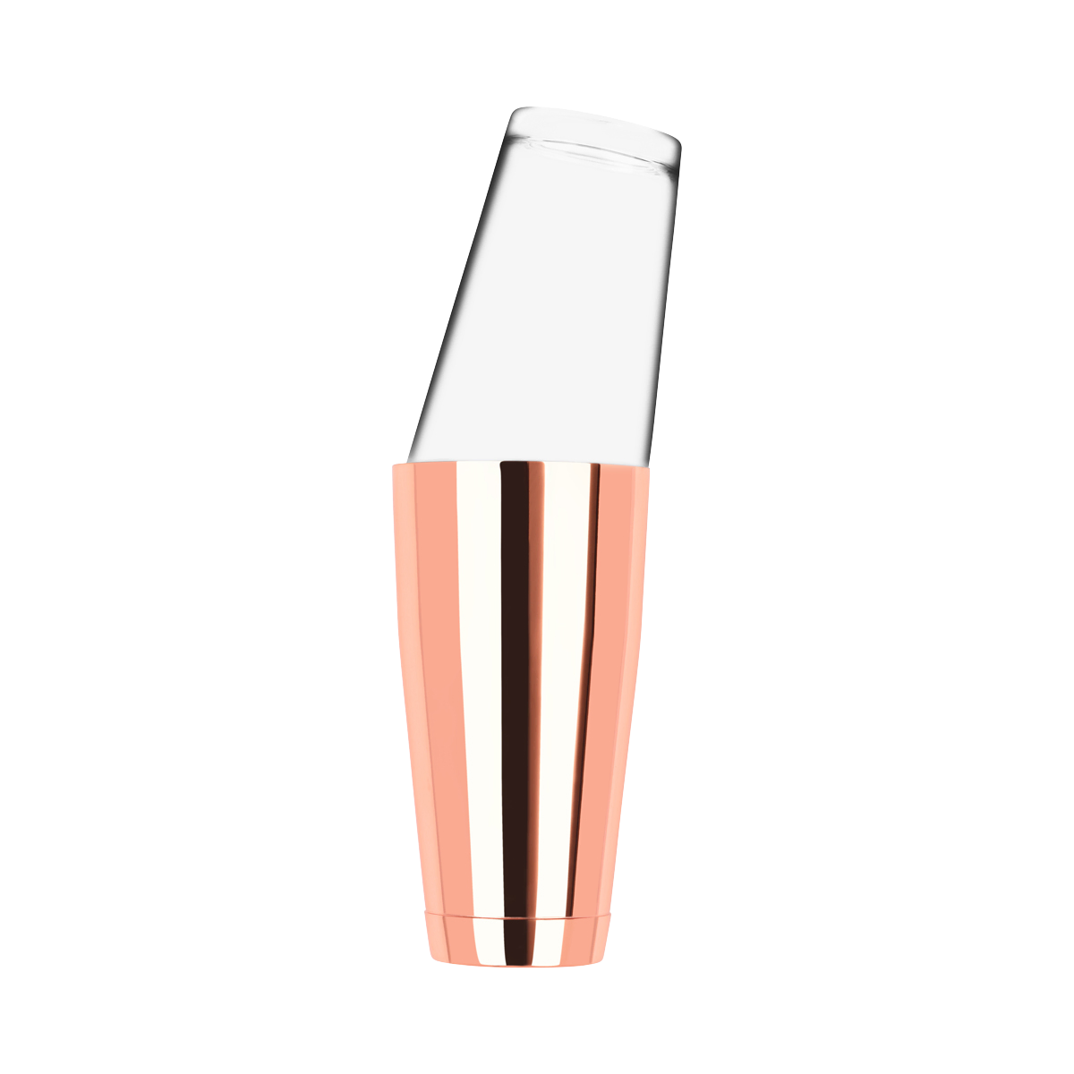 Zanzi Shaking Boston Cocktail Base & Glass Rose Gold 700ml