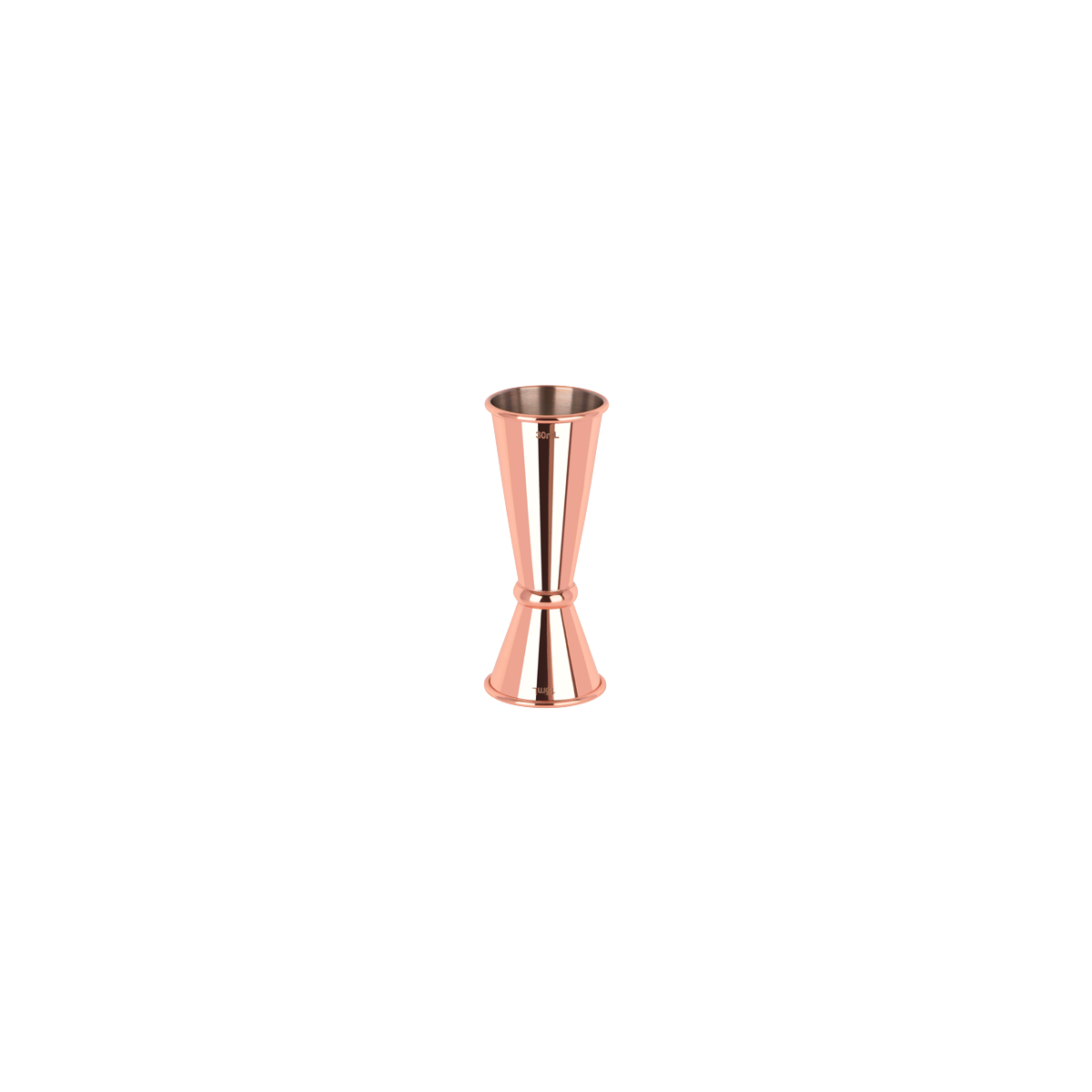 Zanzi Tokyo Jigger W/Curled Edge Rose Gold 15/30ml