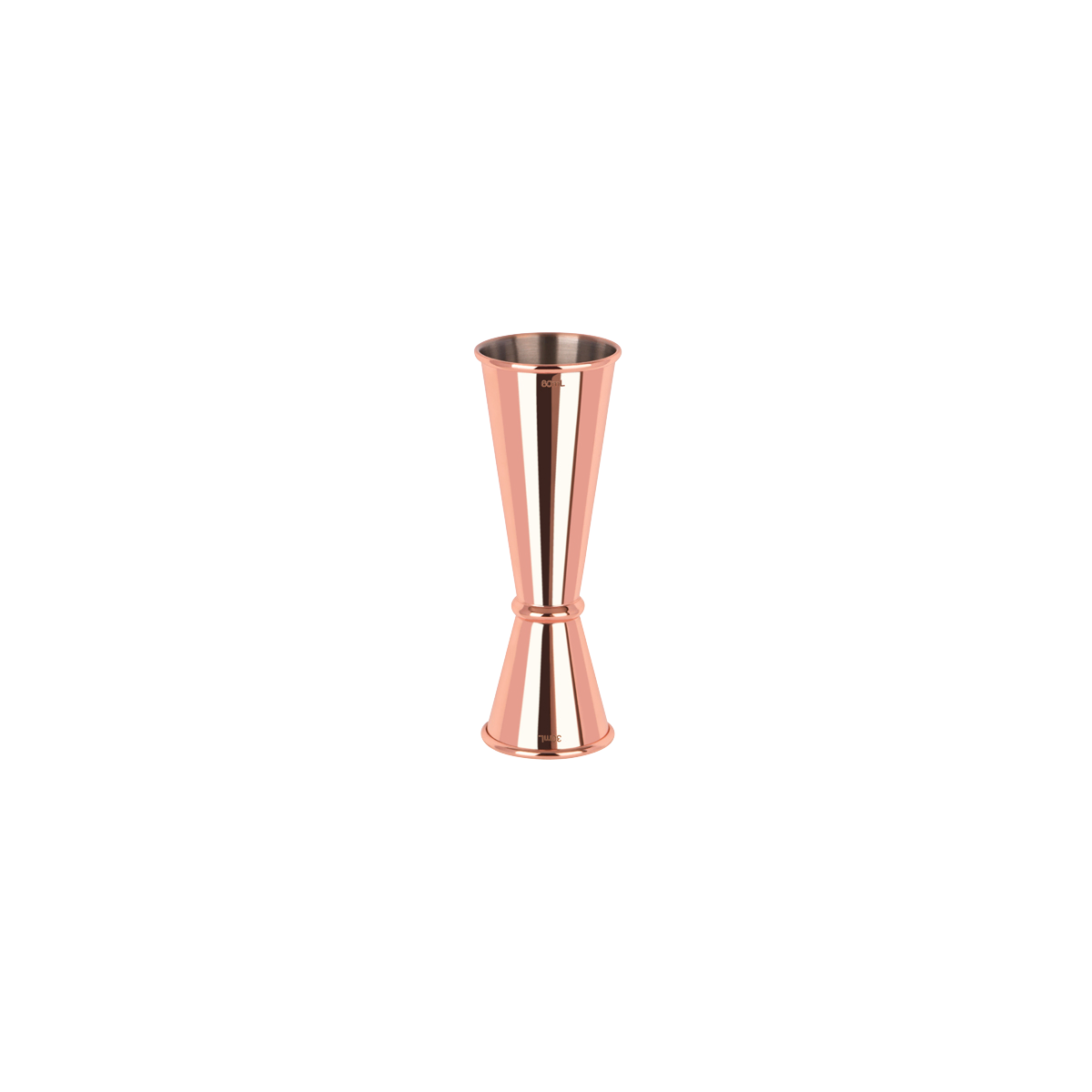 Zanzi Tokyo Jigger W/Curled Edge Rose Gold 30/60ml