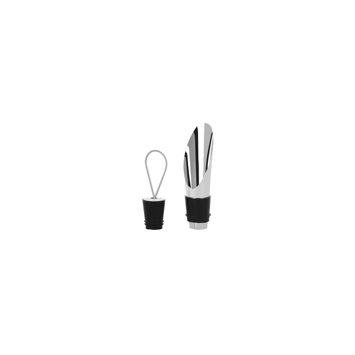 Zanzi Wine Stopper W/Pouring Spout S/S 76x22mm