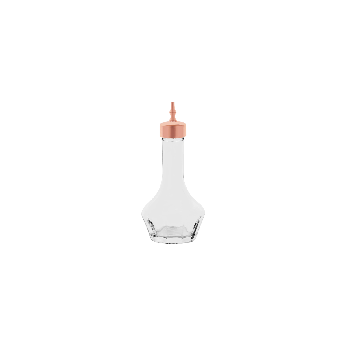 Zanzi Bitters Bottle Glass W/Rose Gold Top 19x37x120mm 50ml