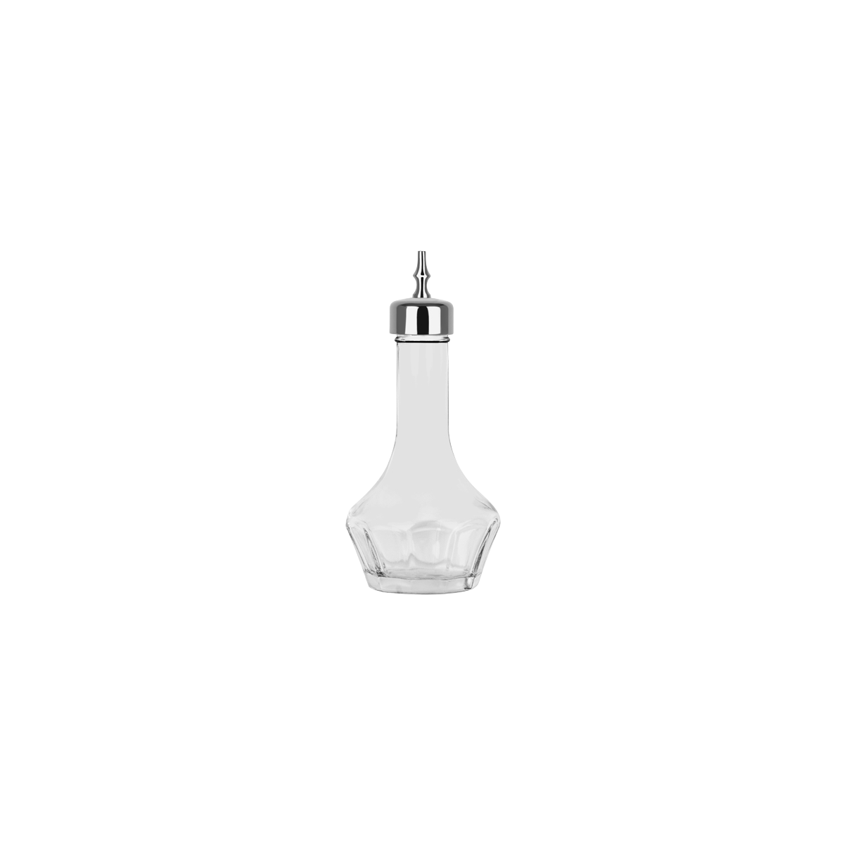 Zanzi Bitters Bottle Glass W/Gun Metal Top 19x37x120mm 50ml