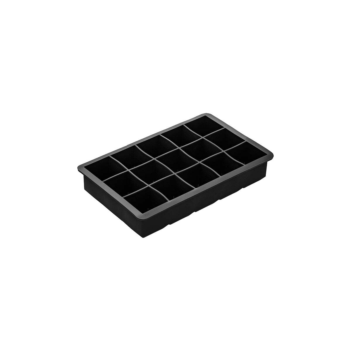Zanzi Square Ice Cube Tray Silicone 15X36mm Blk